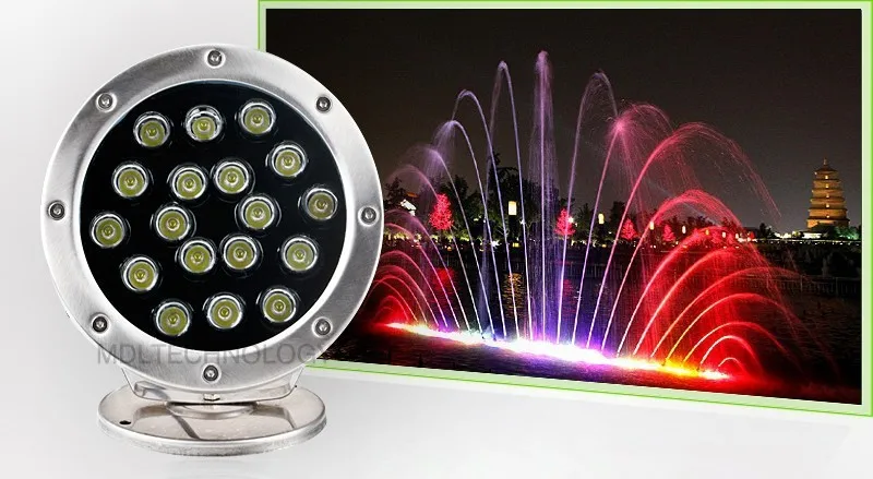 RGB LED подводный 3 Вт 5 Вт 6 Вт 7 Вт 9 Вт 12 Вт 15 Вт 18 Вт 24 Вт 36 Вт IP68 Водонепроницаемый DC12V 24 В Бассейны Пейзаж Фонтан лампы