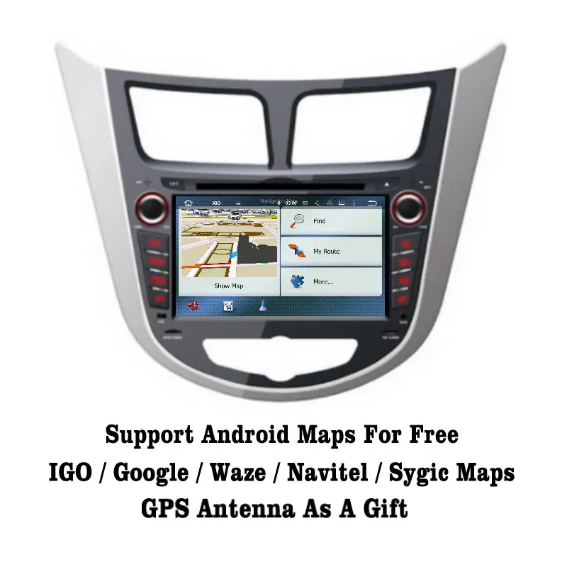 Flash Deal Android 5.1 9inch For Hyundai Accent / Solaris / Verna  Car Radio GPS Audio Video Multimedia Player WiIFi DVR SWC Navigation 3