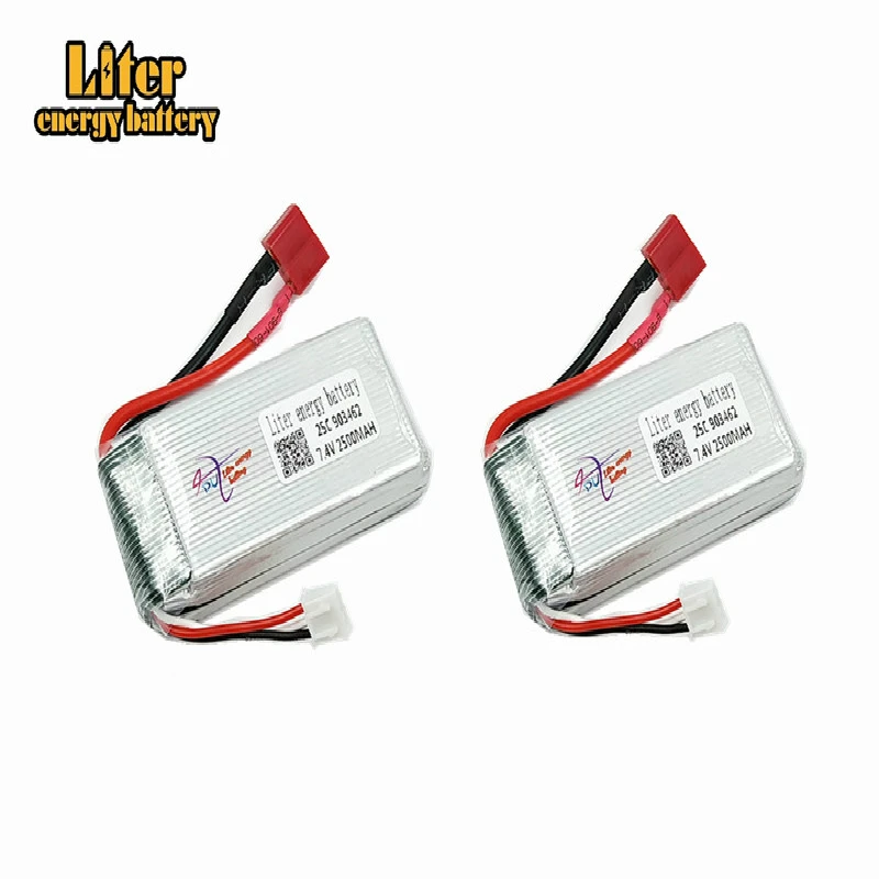2 шт./компл. 7 4 в 2500 мАч 903462 Lipo аккумулятор 12423 12428 для Wltoys гусеничный автомобиль В 25c