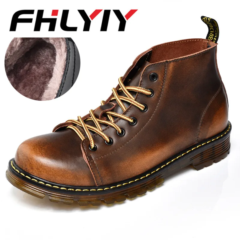 Autumn Winter Men Boots Vintage Style Men High Quality Shoes Casual