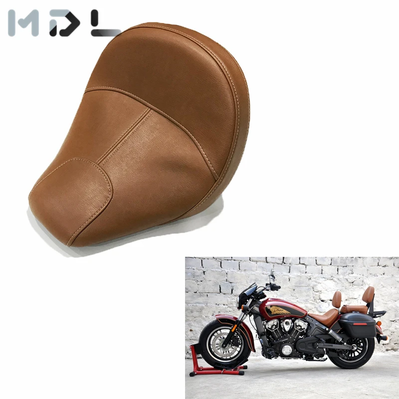 

For Indian Scout 2015-2019 Scout Sixty Brown Black Front Drivers Seat Solo Riders Seat Cushion Saddle