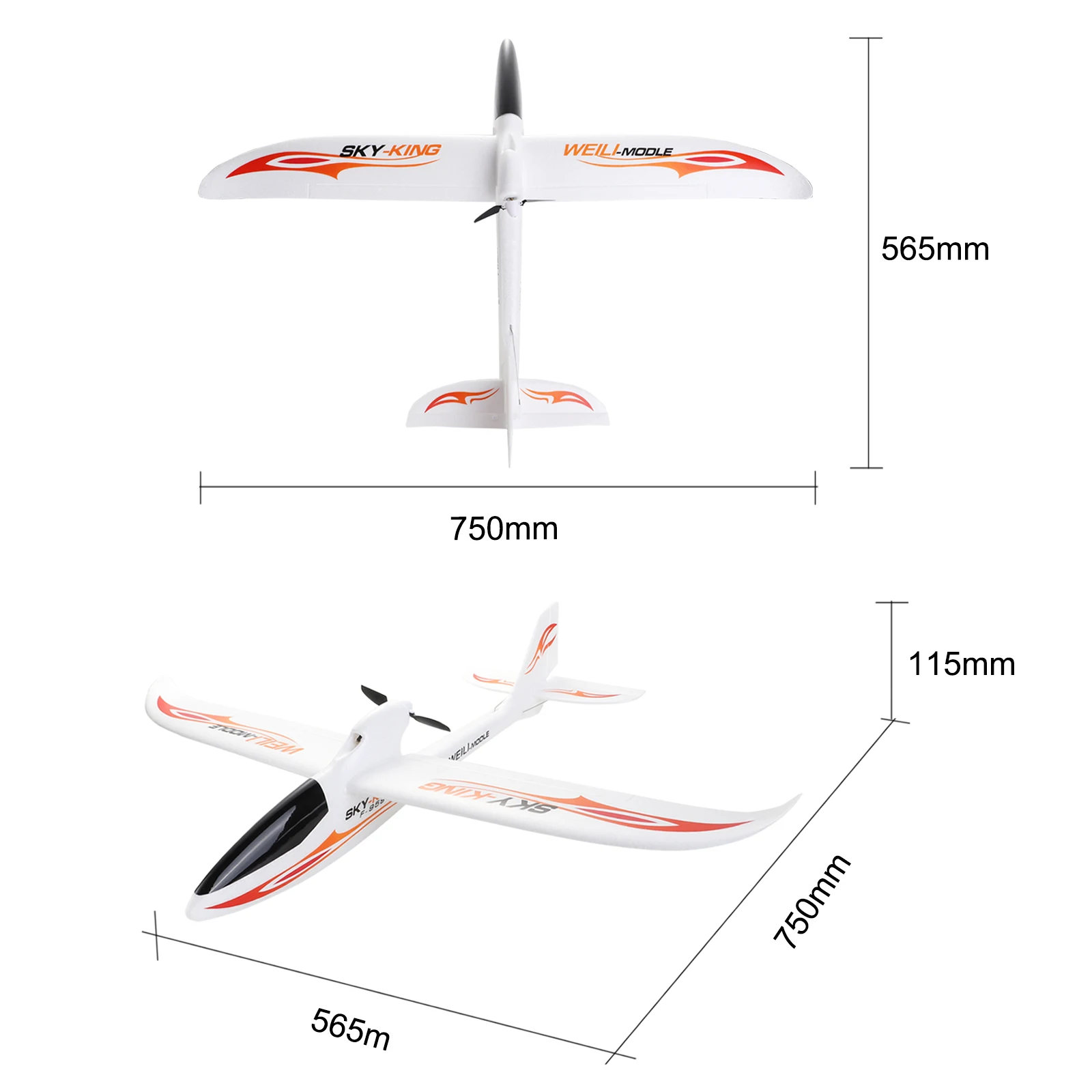 2 4G 3CH размах крыльев RC самолет неподвижное крыло RTF Дрон Летающий Модель