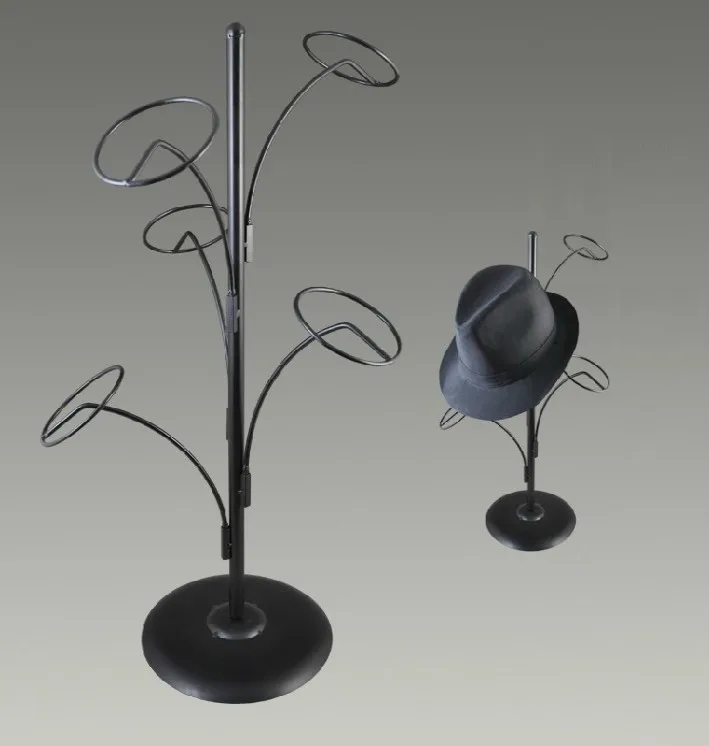 Metal Multiple Black Metal Hat Cap Display Stand Rackin Storage