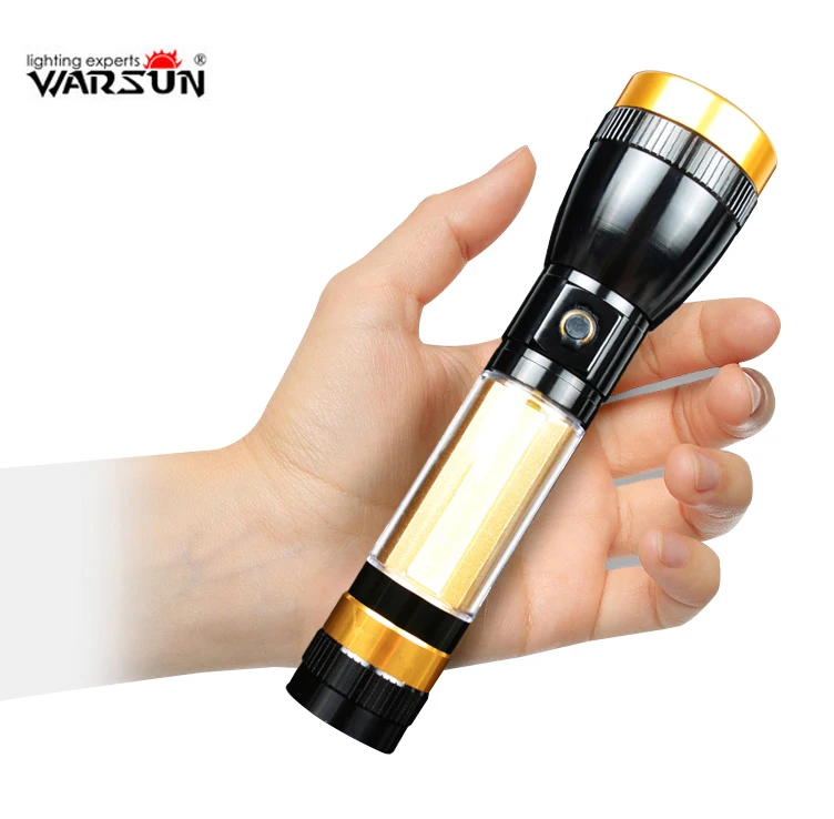 

Warsun 2017 Titanium alloy Side lamp strong Camping LED Flashlight Torch Straight chargeable Portable Tactical Flashlight 18650