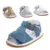 Meninos de verão Do Bebê Crianças Com Sola de Borracha de Couro Sapatos de Praia Bebe Infantil Ao Ar Livre Anti-deslize Primeiro Walkers 11-13 cm de Comprimento