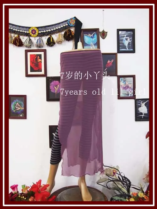 

Transparent thin Skirt with Open Slit belly dance skirt CX018
