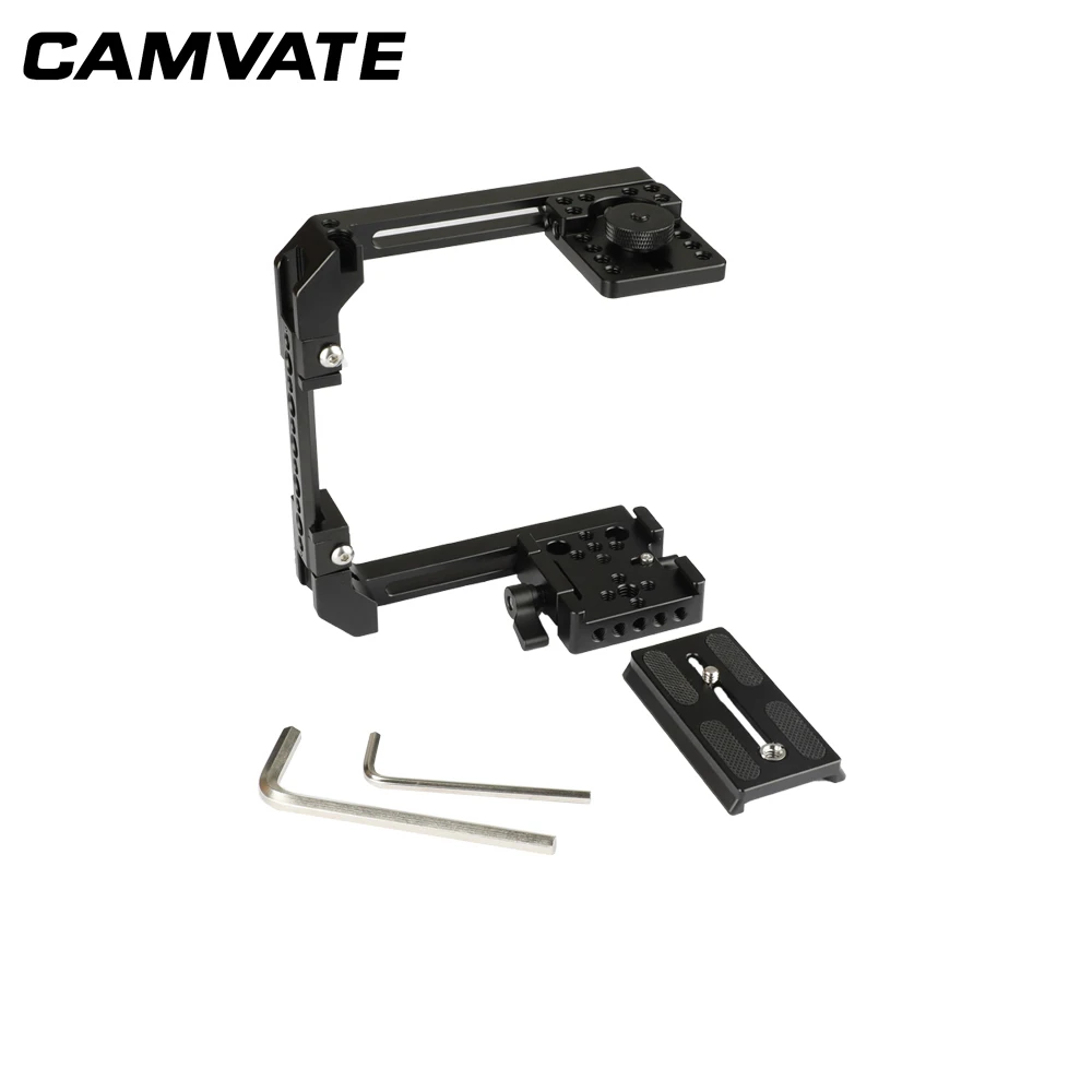 CAMVATE регулируемая камера половина клетки Rig с Manfrotto Quick Release Baseplate C2058|Аксессуары