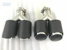 carbon fibre NO LOGOI  AKRAPOVIC  Stainless steel Universal DUAL Automobile exhaust pipe  Muffler Car modification