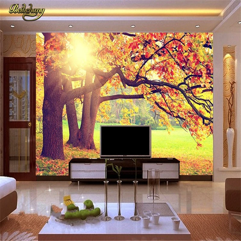 Beibehang 3d Modern View Trees Large Wallpaper Bedroom Restaurant Hotel  Living Room Hotel Sofa Cinema Background Mosque - Wallpapers - AliExpress