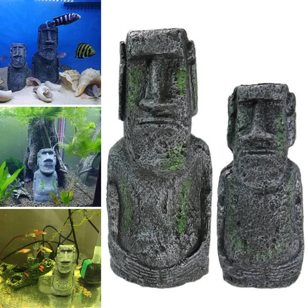 

Creativity Easter Roman Statue Fish Tank Decoration Furnishing Resin Craft Aquarium Landscaping 66CY