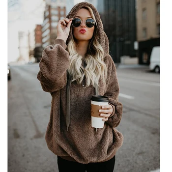 

5XL Plus Size Fleece Pullover Women Hooded Womens Sweaters 2018 Winter Autumn Sweater Women Hooded Sweaters Pull Femme Hiver