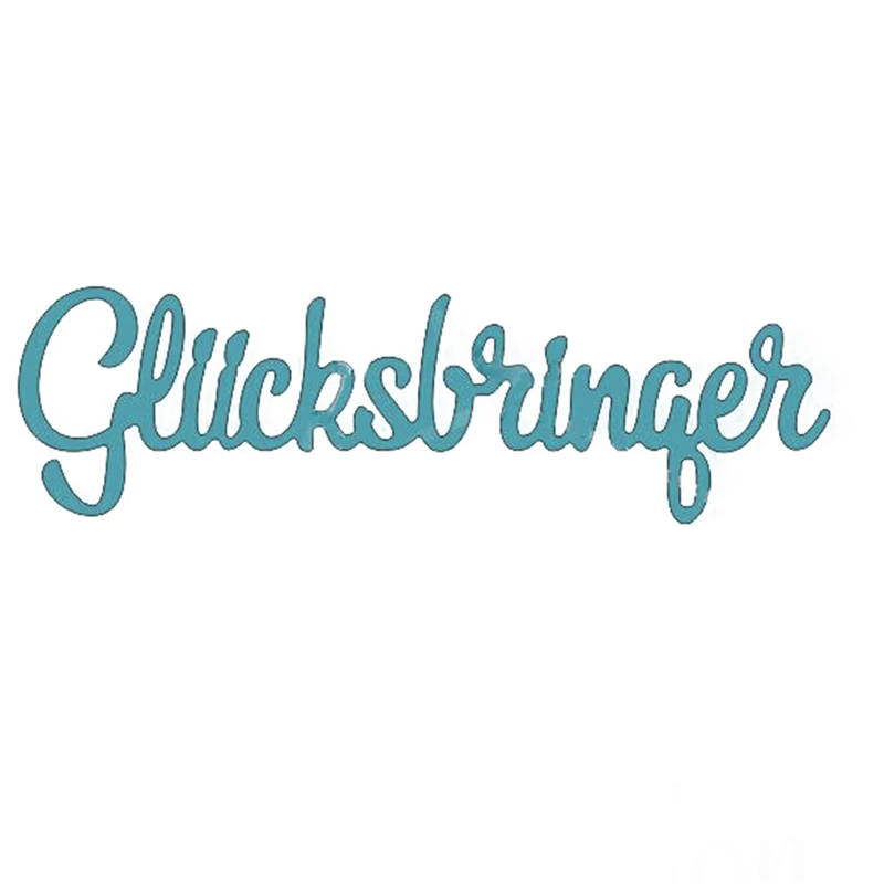 

DiyArts German Letter Gluecksbringer Metal Cutting Dies New for Card Making Scrapbooking Embossing Cuts Stencil Paper Craft Dies