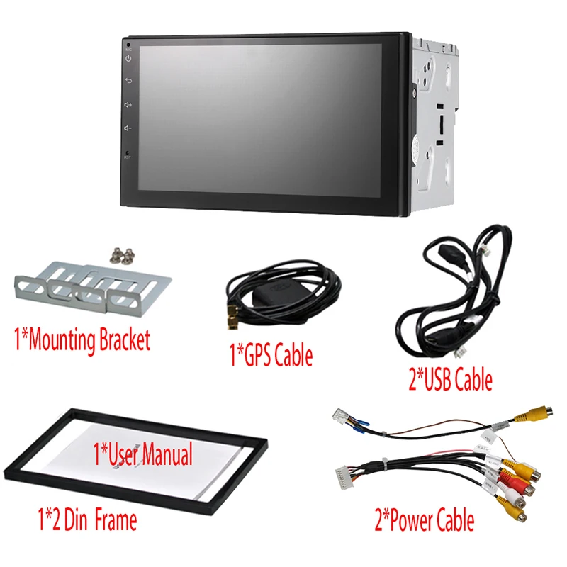 7 дюймов 1024 Автомагнитола 2 Din Android 1 автомобильный dvd плеер gps Wifi Bluetooth радио