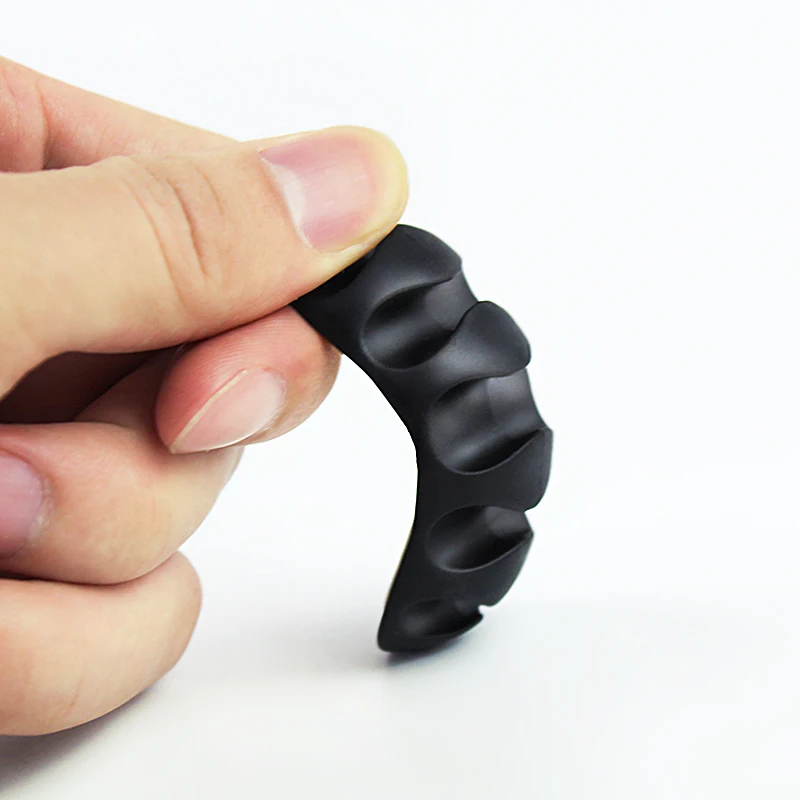 !ACCEZZ USB Cable Organizer Wire Winder Headphone Earphone Holder Mouse Cord 7 Holes Silicone Clip Desktop Line Cable Management