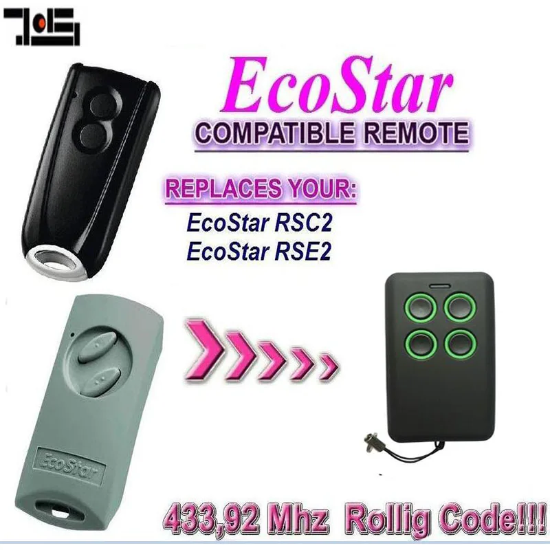 

For Ecostar RSC2 RSE2 433.92mhz remote control