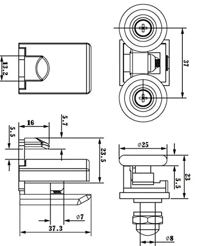 conjunto de 2 rolos porta 04