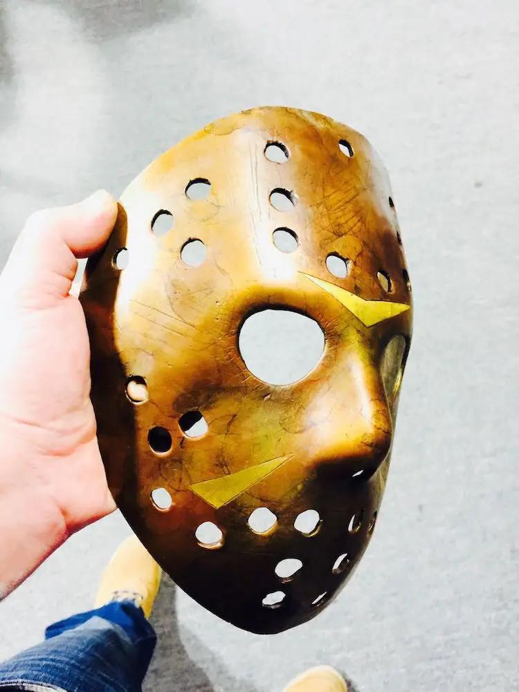 Весы OGRM Freddy Vs. Jason 1:1 бронзовая маска аксессуары для маскарада на Хеллоуин