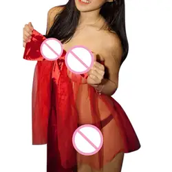 2019 Baoaili Для женщин сексуальное женское белье Эротические Сетчатое нижнее белье лук ночная рубашка с Тедди Кукольное мини-платье