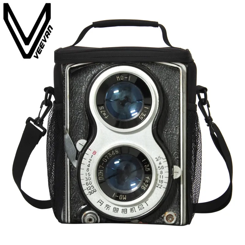 VEEVANV Camera Image Thermo Lunch Bags Women Portable Food Handbags