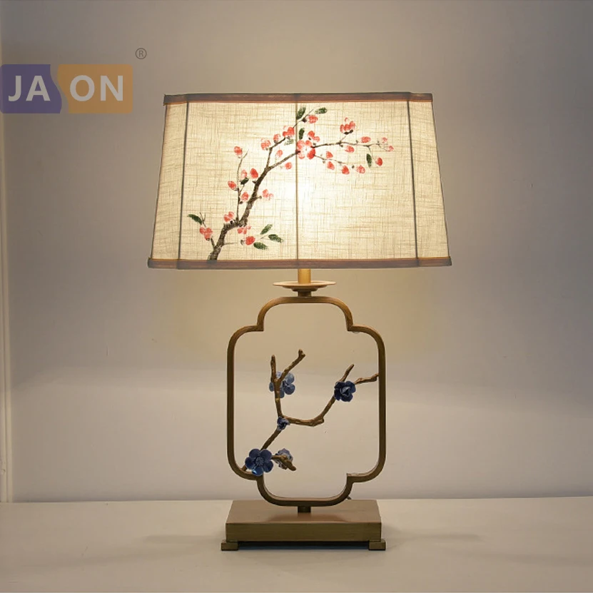 

led e27 Chinese Iron Ceramic Fabric LED Lamp.LED Light.Table Lamp.Desk Lamp.LED Desk Lamp For Bedroom Foyer