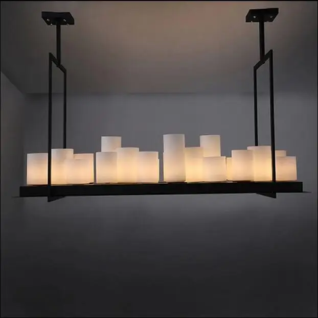 Led Pendant Lamp American Retro French Designer Style Marble Candle Led Pendant Lamp American Retro French Designer Style Marble Candle Holders Droplight Restaurant Lights Hanging In From
