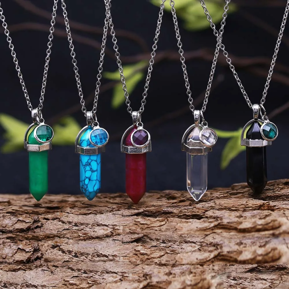 

Vintage Design Beauty Natural Stones Pendant Necklace for Women Special Gift for Lady Mo Girlfriend Jewelry Accessories Collar