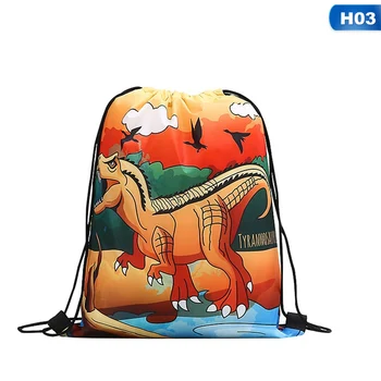 

Hot Sale Dinosaur Theme Decoration Mochila Shower Backpack Kids Favors Drawstring Gifts Bags Free Shipping