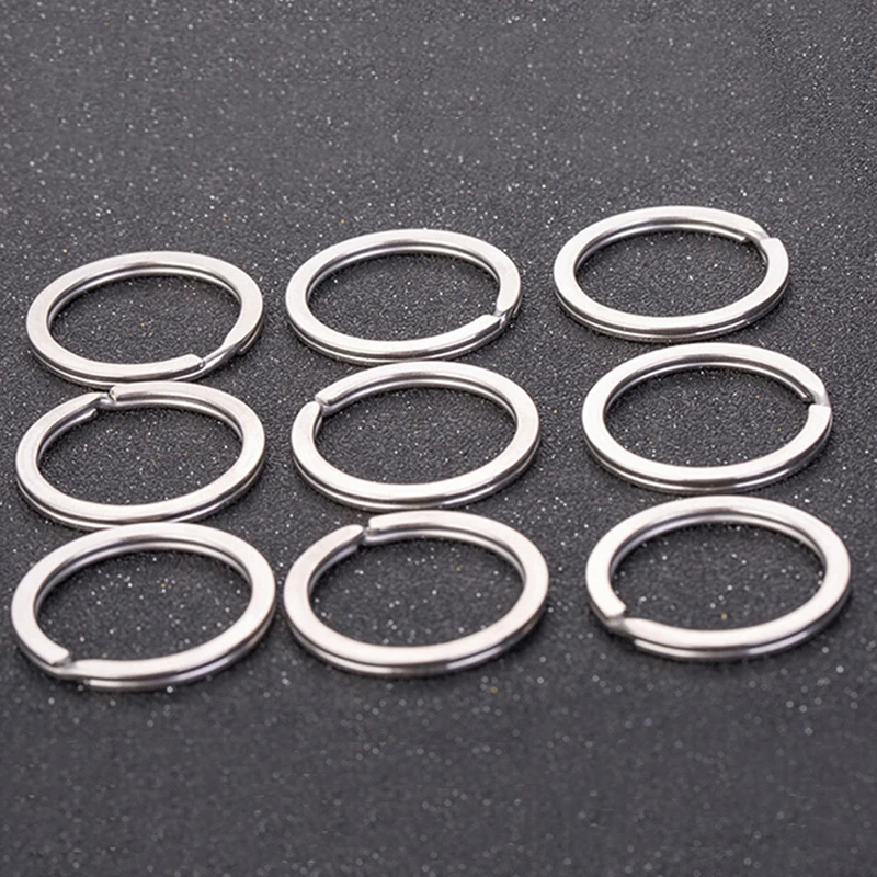 DIY Silver Fashion PolishedSplit Ring Keyrings Key Chain Hoop Loop Key