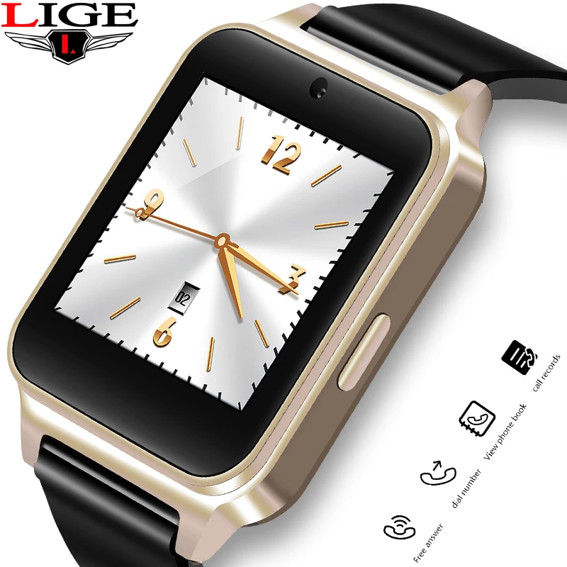 Умные часы LIGE 2019 новые спортивные умные с шагомером и поддержкой SIM карты