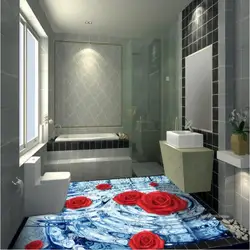 Beibehang большая пользовательская плитка для пола мечта Роза воды рябь ванная комната 3D напольная плитка декоративная живопись