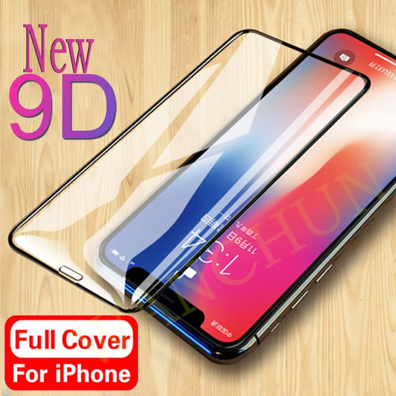 

9D protective glass for iPhone 6 6S 7 8 plus X glass on iphone 7 6 8 X XS MAX screen protector iPhone 7 6 XR screen protection