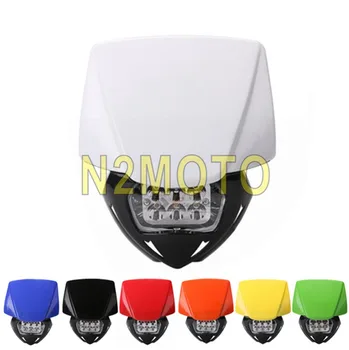 

6pcs LED Bright Dirt Bike Headlight Motocross White Enduro Head Light for KTM Yamaha Suzuki Kawasaki KLX WR EXC CRF 250 450