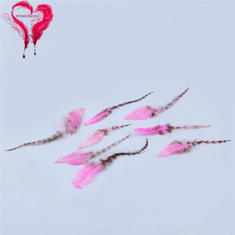 6 pink qinghuajian rooster saddle feather 1