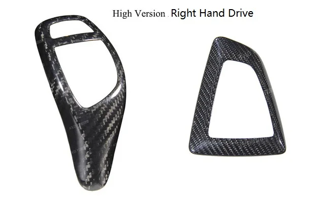 Настоящее углеродное волокно RHD LHD для BMW F20 F30 F31 F34 X5 F15 X6 F16 X3 F25 X4 F26 F10 Автомобильная панель переключения передач рамка ручка переключения передач крышка - Название цвета: Style BC RHD