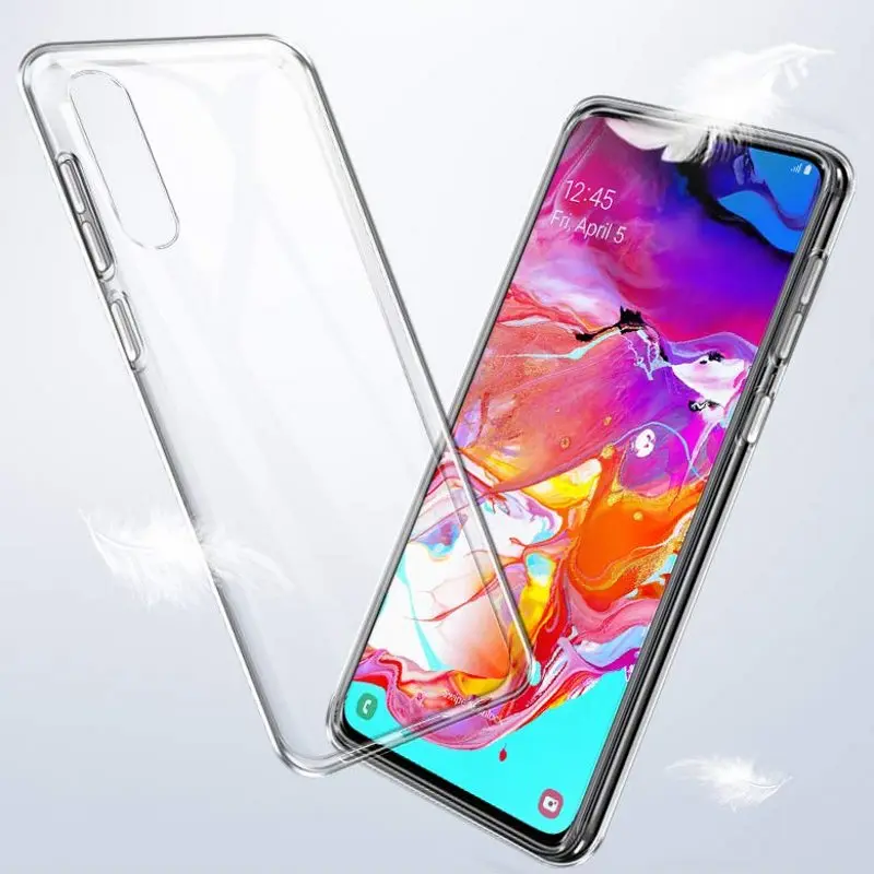 Чехол для samsung Galaxy A70 A50 A40 A30 A20 A10, градиентный Блестящий силиконовый чехол для samsung Galaxy Note 10 Plus - Цвет: Clear (No Quicksand)