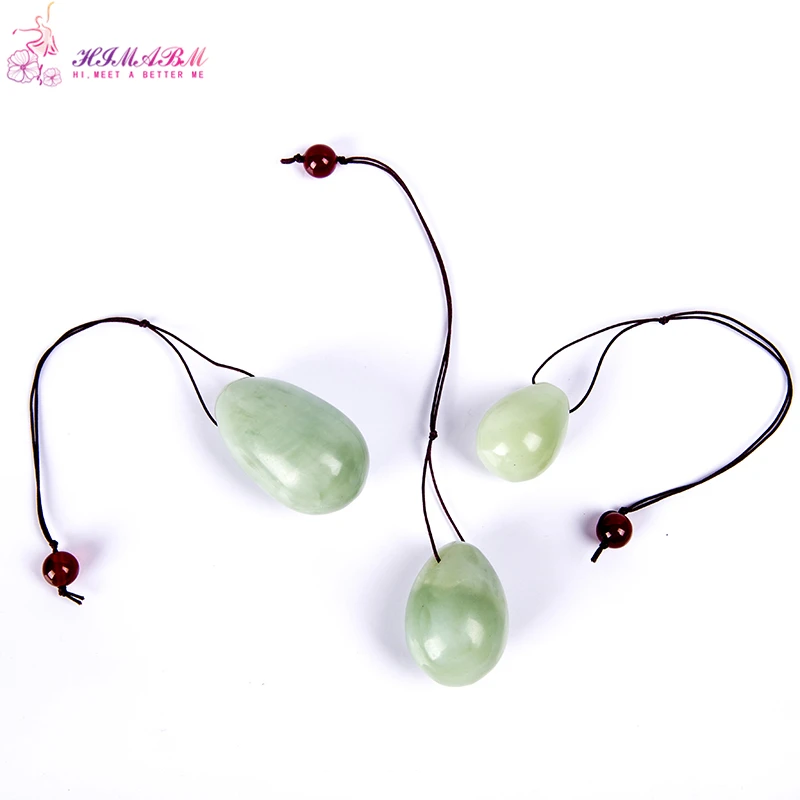 HIMABM natural jade egg for Kegel Exercise 3pcs in 1 set pelvic floor muscles vaginal exercise yoni egg ben wa ball for woman HIMABM natural jade egg for Kegel Exercise 3pcs in 1 set pelvic floor muscles vaginal exercise yoni egg ben wa ball for woman