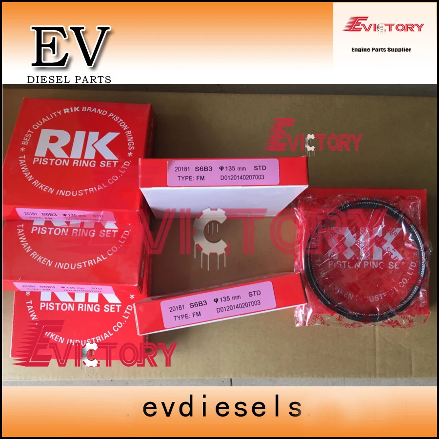 EV For Mitsubishi marine engine S3B3 piston ring set |