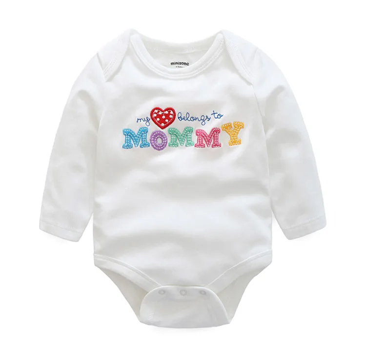2 шт./упак., коллекция года, боди для новорожденных, одежда для малышей с длинными рукавами, одежда для мальчиков с надписью «i love mummy», нижнее белье из хлопка для малышей, пижамы