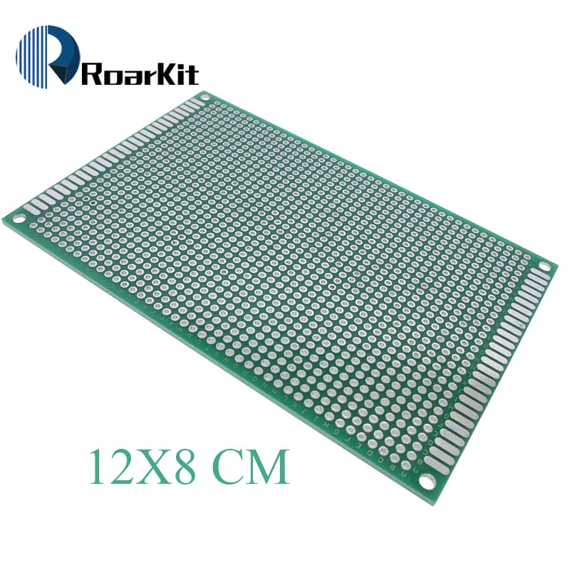 1 шт. 8x12 см Прототип PCB 2 слоя 8*12 Панель универсальной платы двойная сторона 2,54 мм