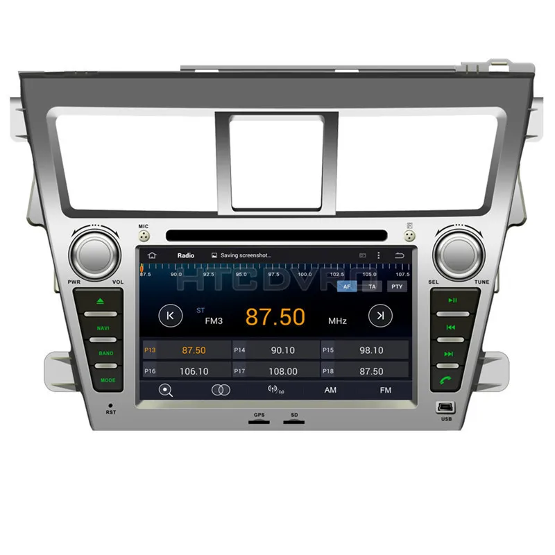 Clearance YMODVHT 7inch 4G Octa Core Android 9.0 7.1 Car DVD Player for Toyota Vios 2007- GPS Navigation Auto RDS Radio Audio Video Stereo 4