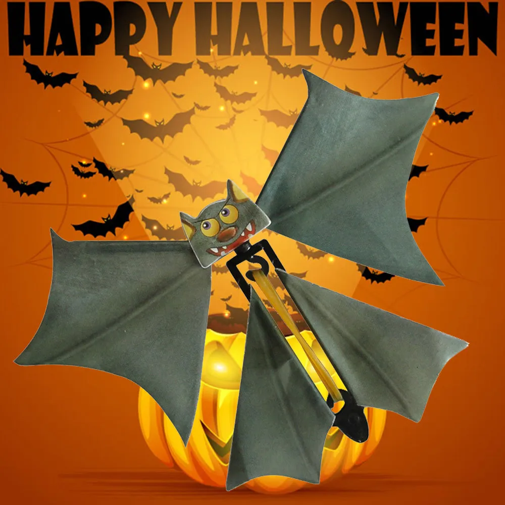 

Magic Flying Bat Flutter Card Prank Flying Paper Bats Funny Halloween Card Gift Decoration Squeeze Toy for Terror Partys B2