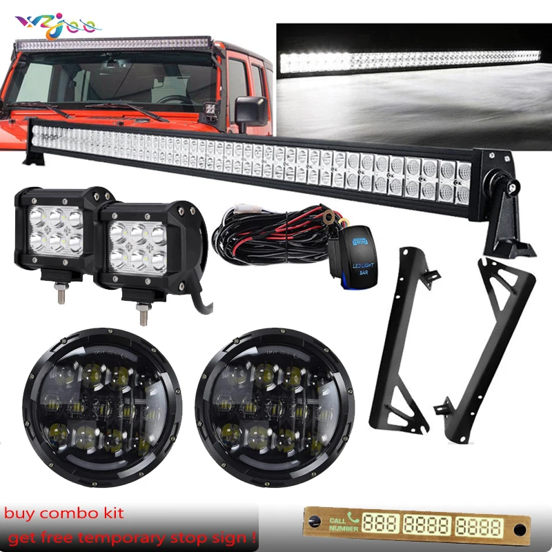 Для Jeep Wrangler JK 52 &quot+ 2x4&quot светильник световая панель + кронштейн крепления