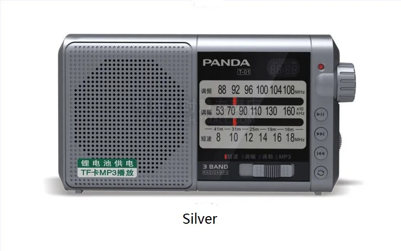 PANDA T-01 указатель FM коротковолновый TF карты литиевая батарея зарядки портативный радио