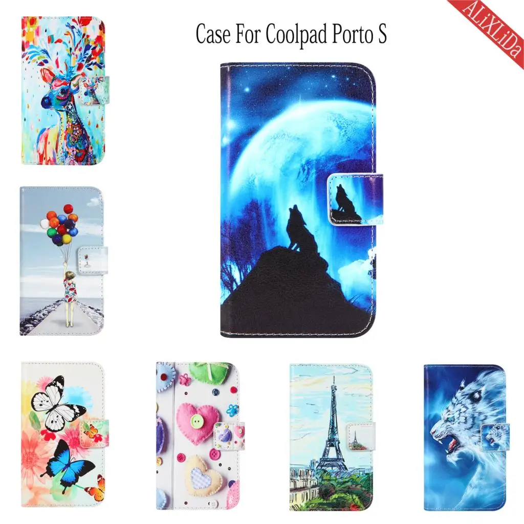 

Case For Coolpad Porto S Case Fashion Cartoon Pattern High Quality leather protective cover Mobile phone bag