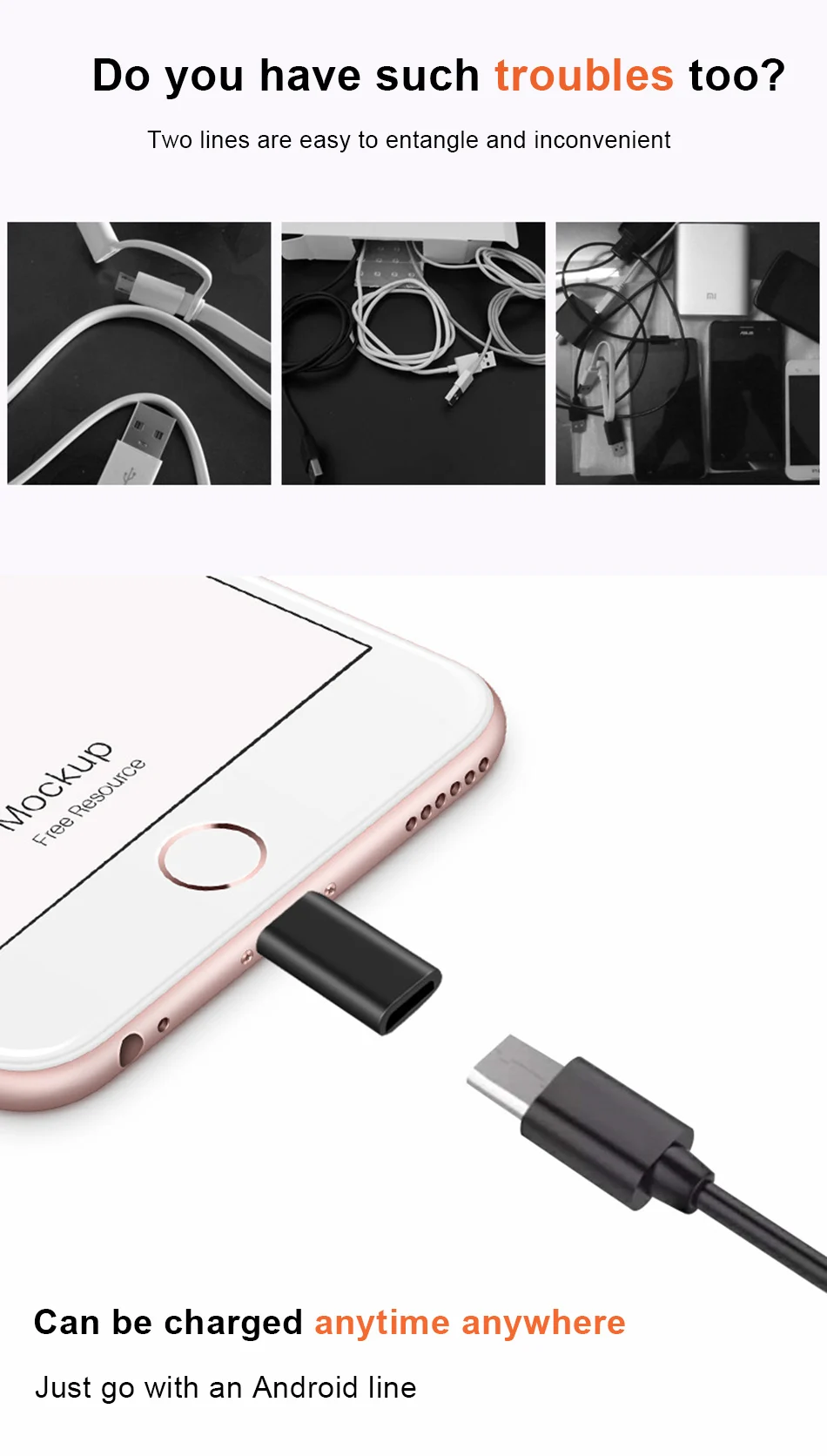 !ACCEZZ Micro USB Female to lighting Male For Apple Adapter OTG Converter For iphone 5 6 7 6s 5c Plus For ipad Air Mini Adapters (2)