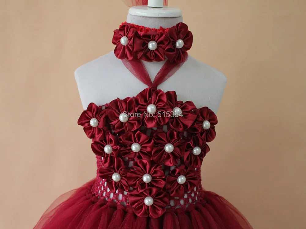 maroon colour baby frock