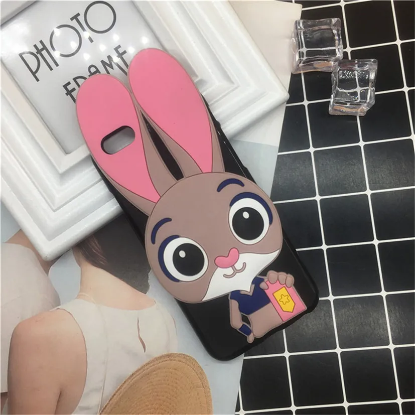 

High Quality 3D Rabbit Cartoon Soft TPU Back Cover Case for ZTE Blade A610 / V6 Max / A612 A 610 A610C A610T Phone Bag