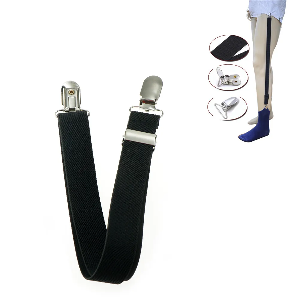 New Men Shirt Stays Holder Military Straight Stirrup Suspenders Elastic Uniform Business Suspender Braces Shirt Garters Belt