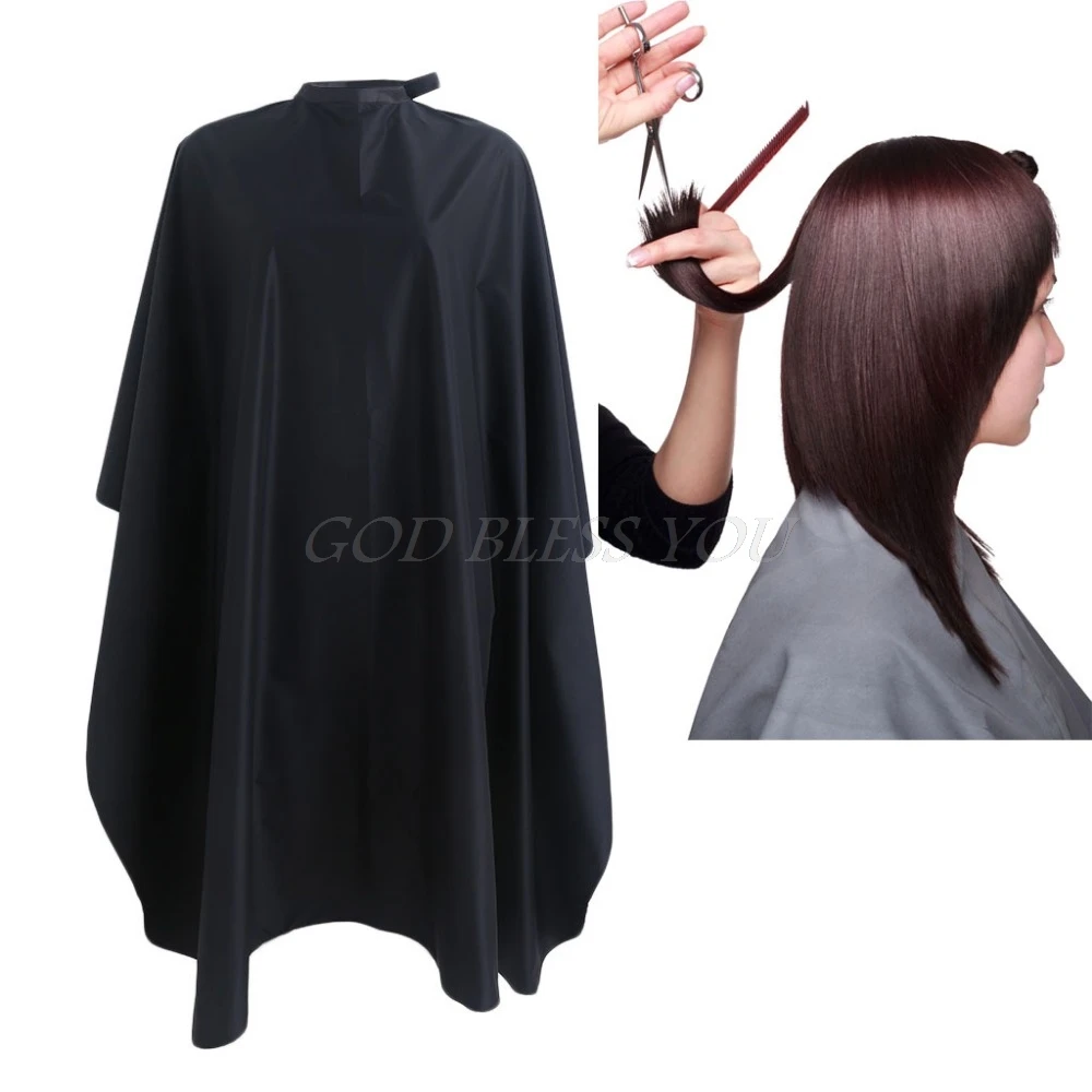 1PC Hairdresser Apron Cartoon Pattern Cutting Hair Waterproof Cloth Salon Barber Cape Hairdressing Black Color