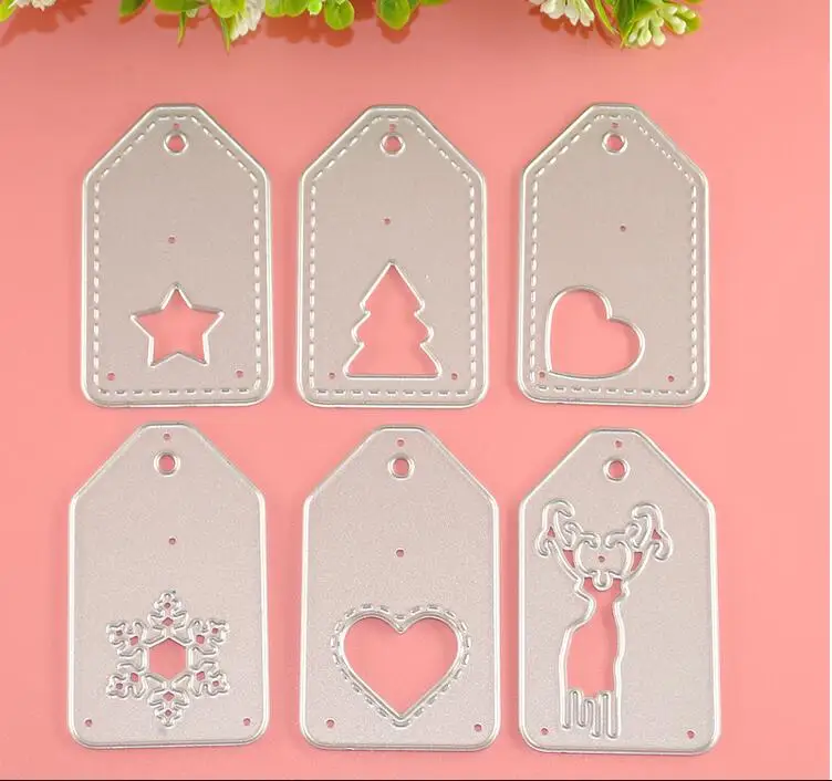 

Christmas Tags metal die cuts metal cutting dies scrapbooking suit for sizzix fustella big shot cutting machine B037